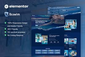 Beswim – Swimming Courses & Training Elementor Pro Template Kit