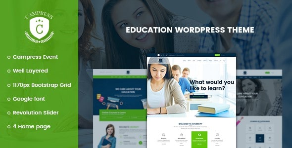 Campress – Responsive Education, Courses and Events Theme