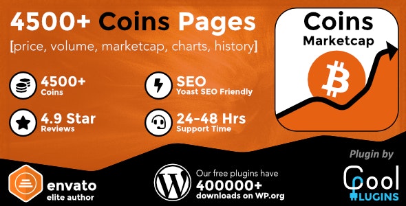 Coins MarketCap – WordPress Cryptocurrency Plugin