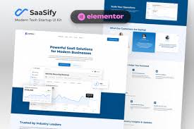 SaaSify – Modern Tech Startup Elementor Template Kit