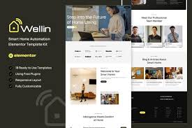 Wellin – Smart Home Automation Elementor Template Kit