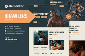 Brawlers – Martial Arts Elementor Template Kit