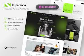 KitPersona – Freelancer Personal Portfolio Elementor Template Kit