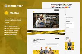 Mastro – Handyman Services Elementor Template Kit