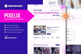 Pixelix – Startup Digital Agency Elementor Template Kit