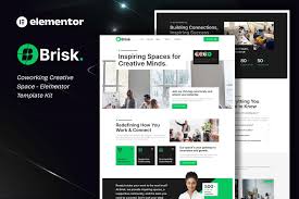 Brisk – Coworking Creative Space Elementor Template Kit