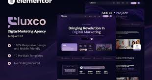 Fluxco – Digital Marketing Agency Elementor Template Kit