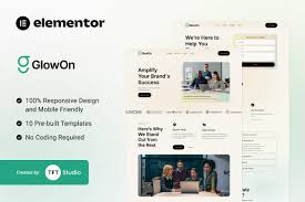 GlowOn – Digital Marketing Agencies, Modern Elementor Template Kit