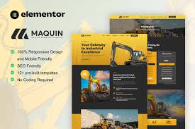 Maquin – Construction Equipment Rentals Elementor Pro Template Kit