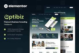 Optibiz – Finance & Business Consulting Elementor Template Kit