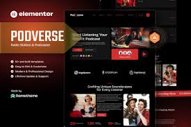 Podverse – Radio Station & Podcaster Elementor Template Kit