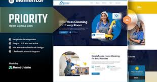 Priority – Home Clean and Care Elementor Template Kit