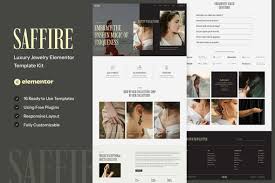 Saffire – Luxury Jewelry Elementor Template Kit