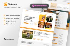 VetCare – Pet Care & Veterinary Elementor Template Kit for Animal Clinics