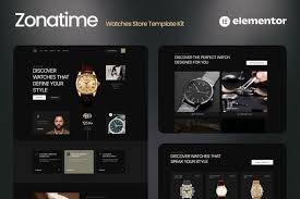 Zonatime – Dark Theme Watch Store Elementor Template Kit