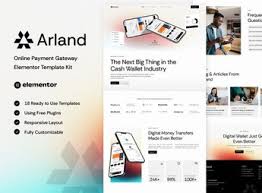 Arland – Online Payment Gateway Elementor Template Kit