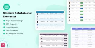 Datalentor – Advanced DataTable for Elementor