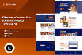 Elitecons – Construction Building Elementor Pro Template Kit