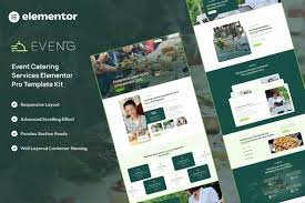 Eveng – Event Catering Services Elementor Pro Template Kit