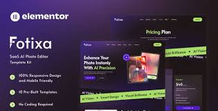 Fotixa – SaaS AI Photo App Website Elementor Template Kit