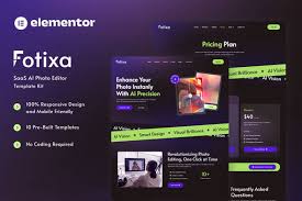 Fotixa – SaaS AI Photo App Website Elementor Template Kit