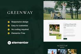 GreenWay – Golf Club & Course Elementor Template Kit