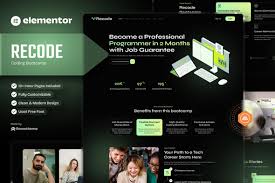 Recode – Coding Bootcamp Elementor Template Kit