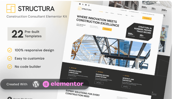 Structura – Construction Consultant Elementor Template Kit