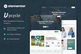 Upcycle – Waste Management & Recycling Elementor Template Kit