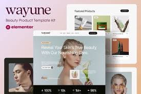 Wayune – Beauty Care Product Elementor Template Kit