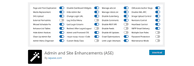 Admin and Site Enhancements (ASE) Pro