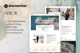 EverVow – Wedding & Event Planner Elementor Pro Template Kit – CreativeSea