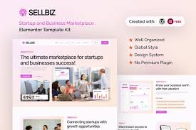 Sellbiz – Startup and Business Marketplace Elementor Template Kit