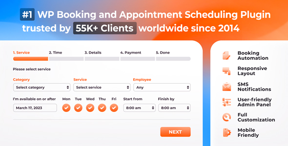 Bookly PRO – Appointment and Scheduling