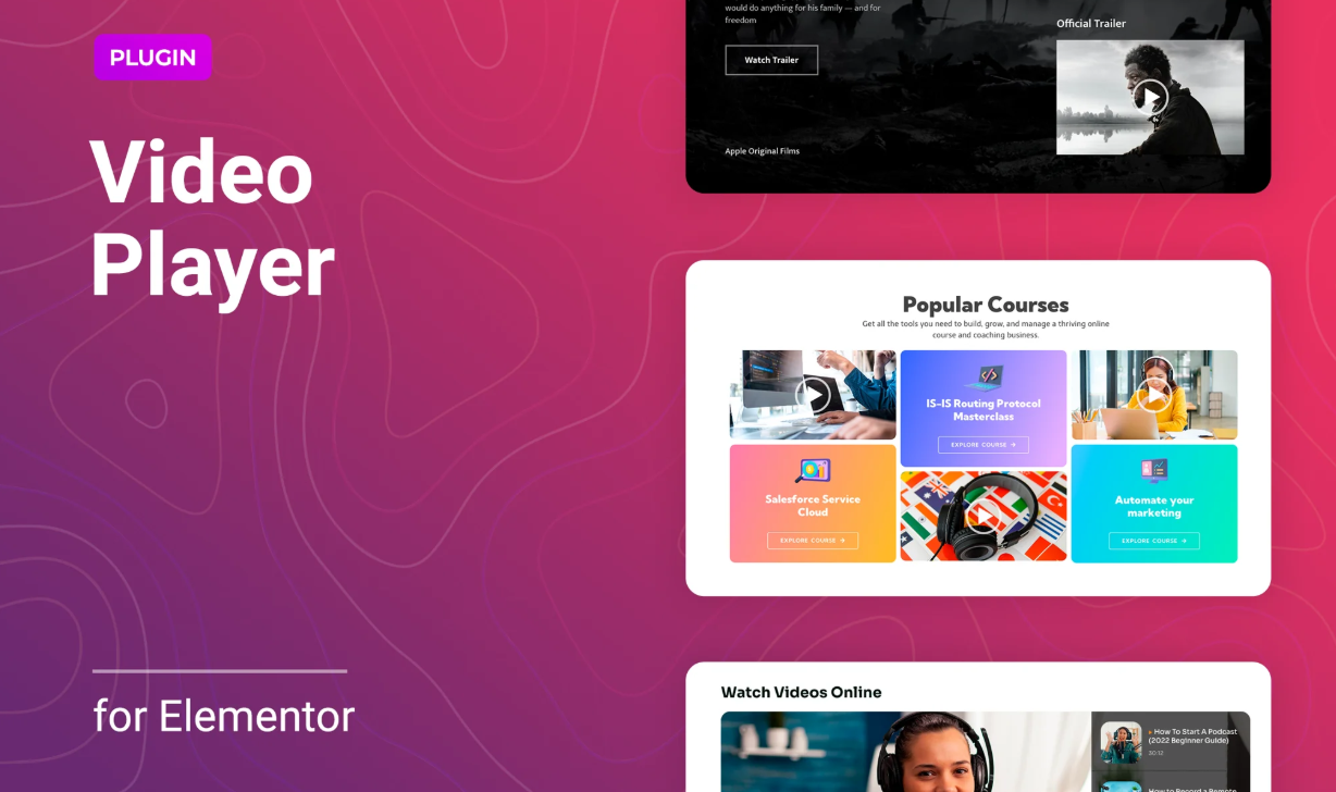 Flexible Video Player for Elementor