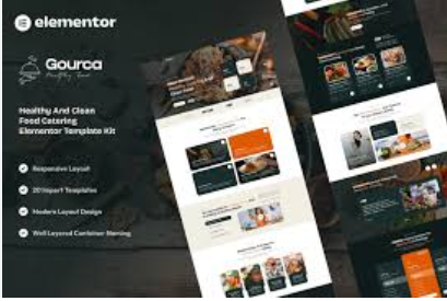 Gourca – Healthy & Clean Food Catering Elementor Template Kit