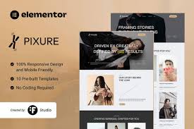 Pixure – Minimalist Photography Portfolio Kit