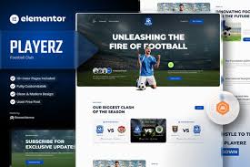 Playerz – Football Team & Sports Club Elementor Template Kit