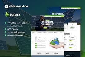 Sunara – Solar & Renewable Energy Elementor Pro Template Kit