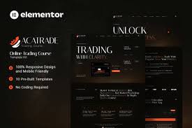Acatrade – Online Trading Course Elementor Template Kit