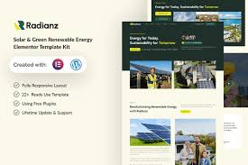 Radianz – Solar & Green Renewable Energy Elementor Template Kit