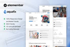 Aquafix – Plumber & Repair Service Elementor Template Kit