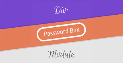 Divi Password Box Module