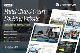 Padelo – Padel Club & Court Booking Elementor Pro Template Kit