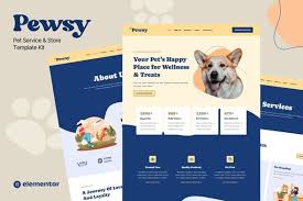 Pewsy – Pet Service & Store Elementor Template Kit