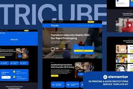 Tricube – 3D Printing & Rapid Prototyping Services Elementor Template Kits