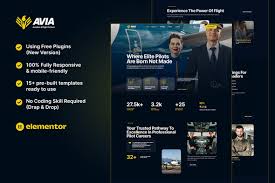 Avia – Aviation & Flight School Elementor Template Kit