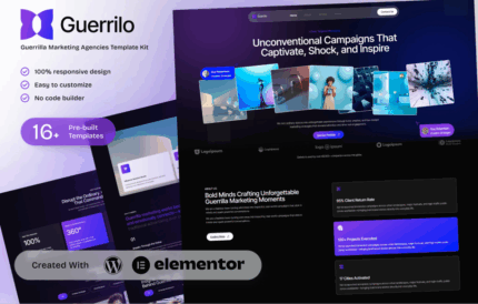 Guerrilo – Guerrilla Marketing & Brand Activation Elementor Template Kit