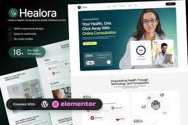 Healora – Online Health Consultation SAAS Platform Elementor Template Kit