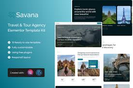 Savana – Travel & Tour Agency Elementor Template Kit